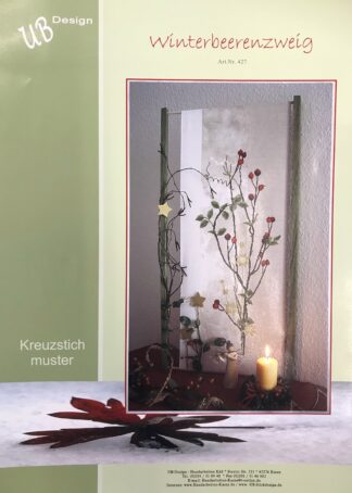 Stickvorlage Winterbeerenzweig