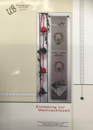 Stickvorlage Einladung zur Weihnachtszeit