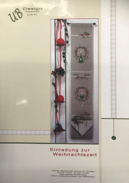 Stickvorlage Einladung zur Weihnachtszeit