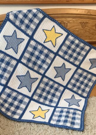 Komplettpackung Baby-Decke "Sterne"