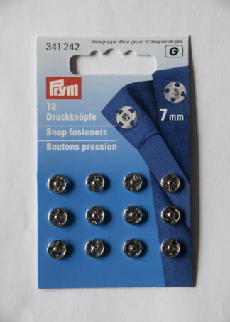 Prym 12 Druckknöpfe (Silber, 7mm)