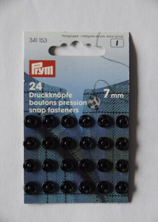 Prym 24 Druckknöpfe (Schwarz, 7mm)