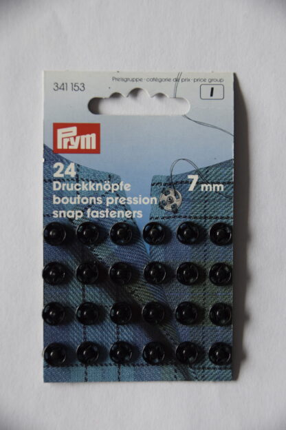 Prym 24 Druckknöpfe (Schwarz, 7mm)