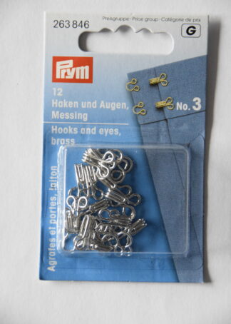 Prym 12 Haken und Augen (No.3)