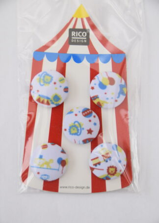 Rico Design | Weiße Zirkus Knöpfe