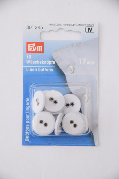 Prym | 16 Wäscheknöpfe (weiß/ 17mm)