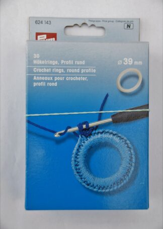 Prym | 30 Häkelringe, Profil rund (39mm)