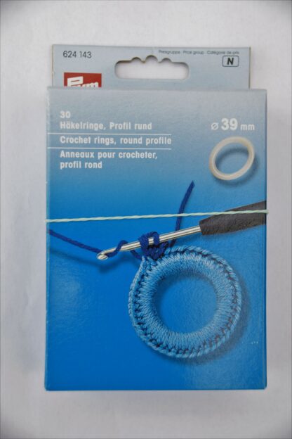 Prym | 30 Häkelringe, Profil rund (39mm)