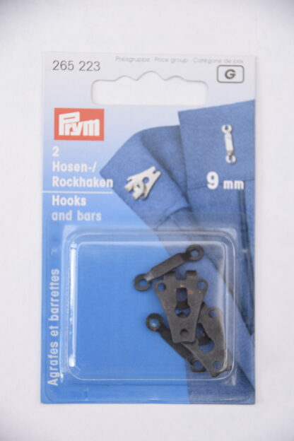 Prym | 2 Hosen- /Rockhaken (schwarz / 9mm)