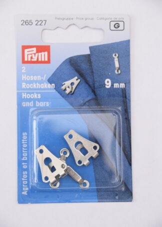 Prym | 2 Hosen-/ Rockhaken (Silber/9mm)