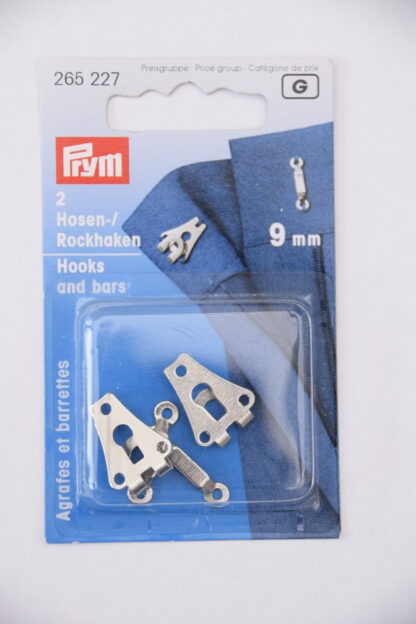 Prym | 2 Hosen-/ Rockhaken (Silber/9mm)