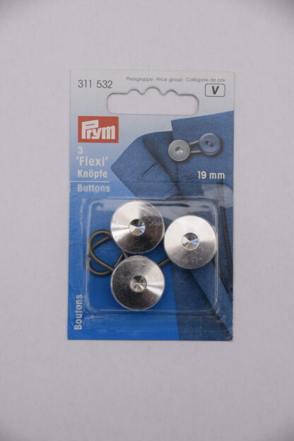 Prym | 3 'Flexi' Knöpfe (silber)