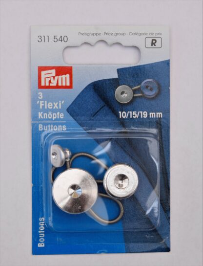 Prym | 3 'Flexi' Knöpfe (silber) – Bild 2