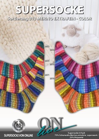 SUPERSOCKE MERINO EXTRAFEIN-COLOR