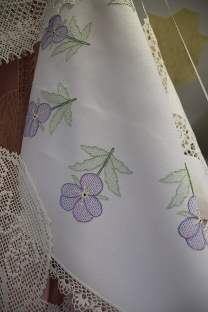Stiefmütterchen Frühlingsdecke (Material + Muster) – Bild 3
