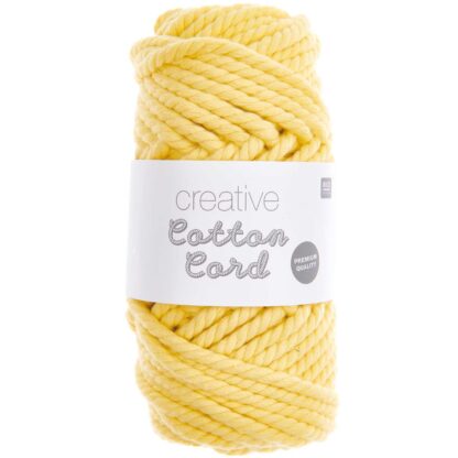 Rico Design Creative Cotton Cord Makramee-Garn pastellgelb – Bild 2