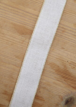 Leinenband creme - goldener Rand