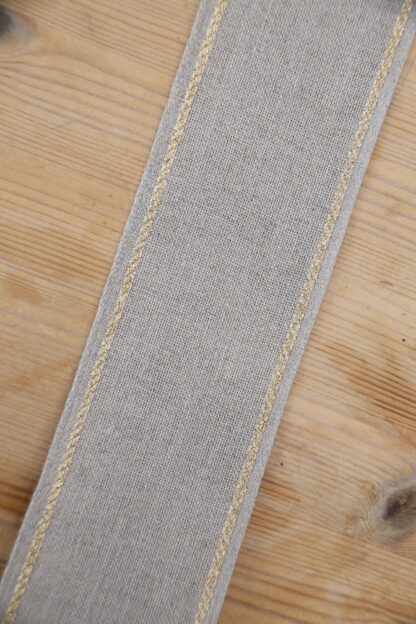 Leinenband naturton mit goldrand