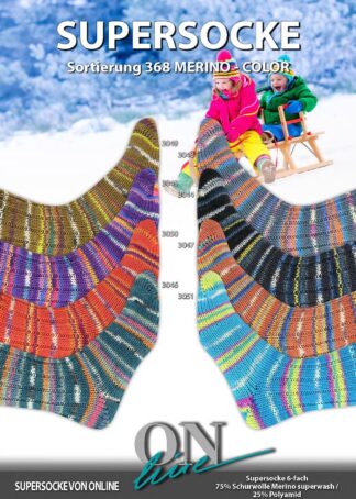 Supersocke 6-fach Sort. 368 Merino-Color