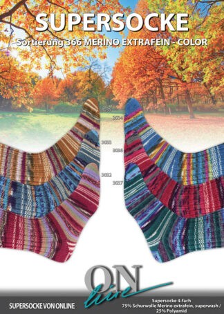 Supersocke Sort. 366 Merino Extrafein-Color