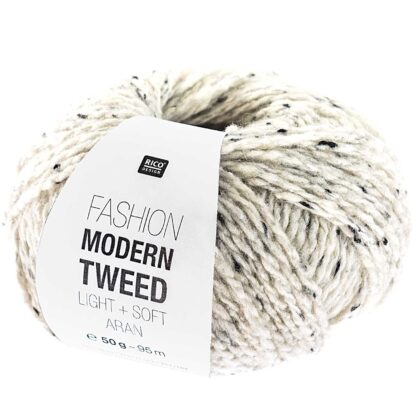 Fashion Modern Tweed aran | Farbe 001 Creme
