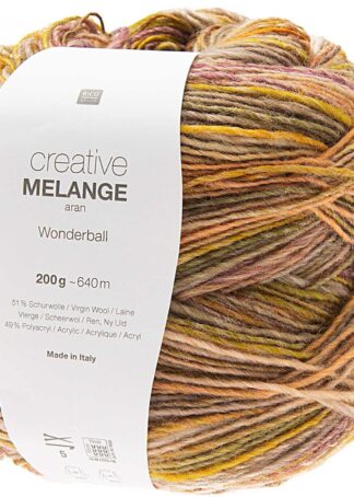 Creative Melange aran Wonderball | Farbe 002 Orange-Grün