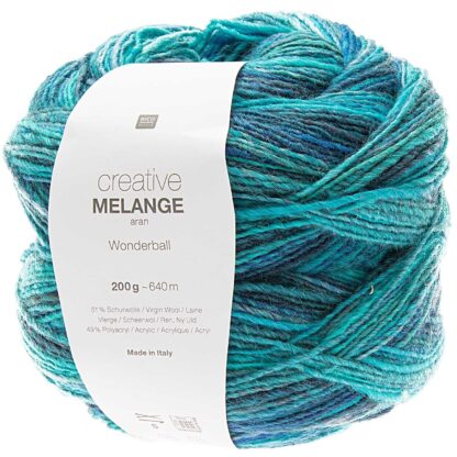 Creative Melange aran Wonderball | Farbe 006 Aqua Mix