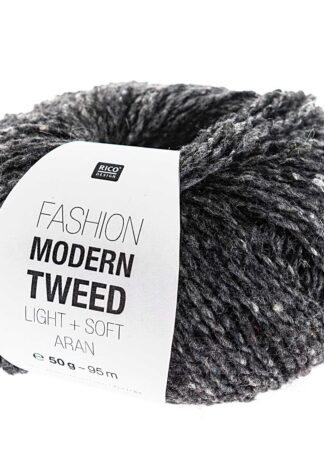 Fashion Modern Tweed aran | Farbe 009 Grau