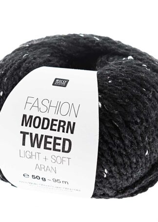 Fashion Modern Tweed aran | Farbe 010 Schwarz