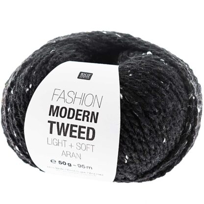 Fashion Modern Tweed aran | Farbe 010 Schwarz