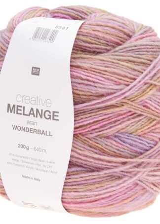 Creative Melange aran Wonderball | Farbe 014 Flieder-Pink