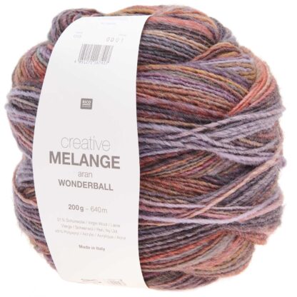 Creative Melange aran Wonderball | Farbe 015 Flieder-Orange