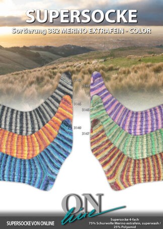 SUPERSOCKE SORT.382 MERINO EXTRAFEIN-COLOR