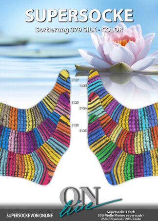 SUPERSOCKE 6-FACH SORT.379 SILK-COLOR