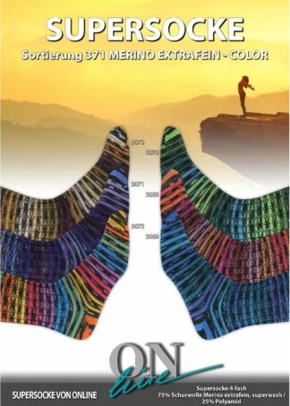 Supersocke Sort. 371 Merino Extrafein Color