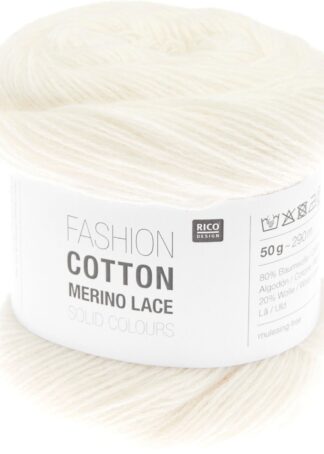 Fashion Cotton Merino Lace Solid Colours | Farbe 001 Creme
