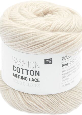 Fashion Cotton Merino Lace Solid Colours | Farbe 002 Natur