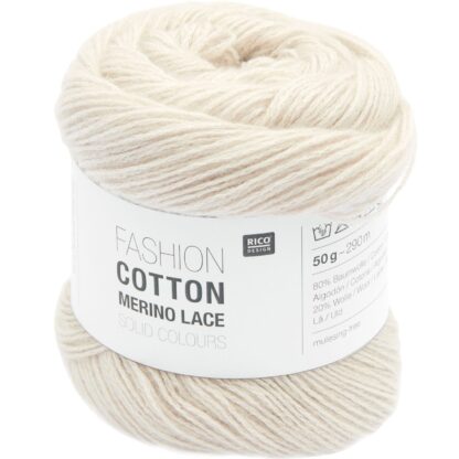 Fashion Cotton Merino Lace Solid Colours | Farbe 002 Natur