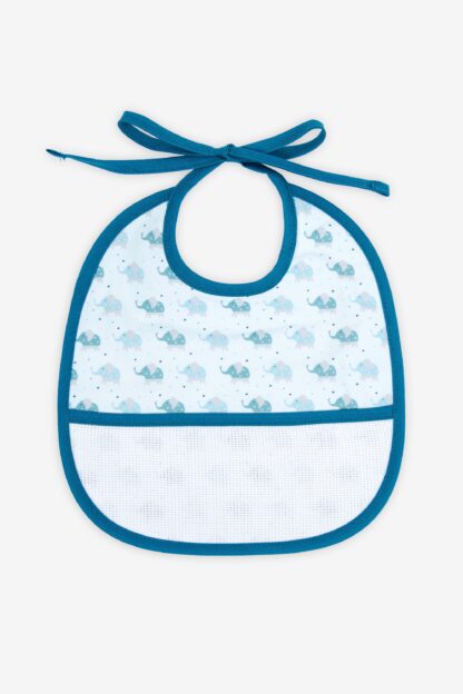 Lätzchen 3 Monate zum Besticken Elefantenmotiv | RS2672_BLUE